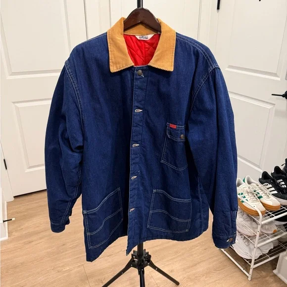 Vintage Big Smith Denim Chore Jacket Quilted Lined Made in USA Mens 50 XL - Picture 1 of 14